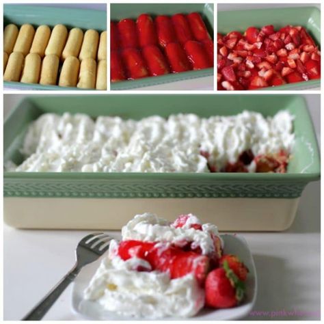 Easy NO BAKE Strawberry Cloud Cake Strawberry Cloud Cake, Fruit Salad Ideas Parties, Amish Noodles, Cloud Cakes, Cakes Strawberry, Twinkie Cake, Pie Fillings, Cloud Cake, Sliced Strawberries