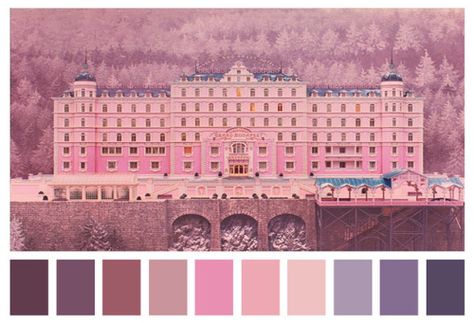 Writing Tropes, Cinema Palettes, Wes Anderson Color Palette, Colour Pallettes, Wes Anderson Aesthetic, Color In Film, Wes Anderson Style, Movie Color Palette, Colouring Ideas