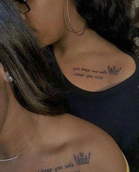 Matching Tats With Sister, Mommy Daughter Tattoos, Friends Tattoos, Cute Shoulder Tattoos, Baddie Tattoos, Front Shoulder Tattoos, Cousin Tattoos, Father Daughter Tattoos, Girl Shoulder Tattoos