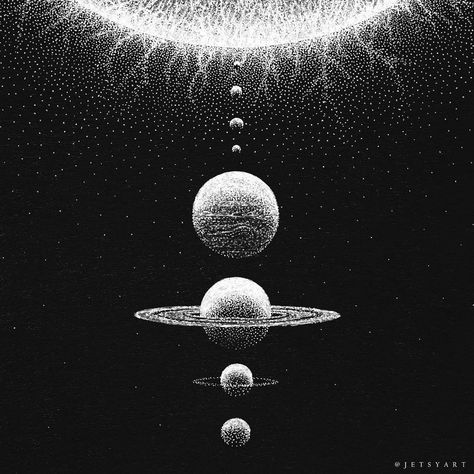 ‘Planets to scale’ - Black paper drawing Justin Estcourt, Planet Drawing, Space Drawings, Black Paper Drawing, Black And White Art Drawing, Space Artwork, Scratch Art, Instagram Prints, Galaxy Painting