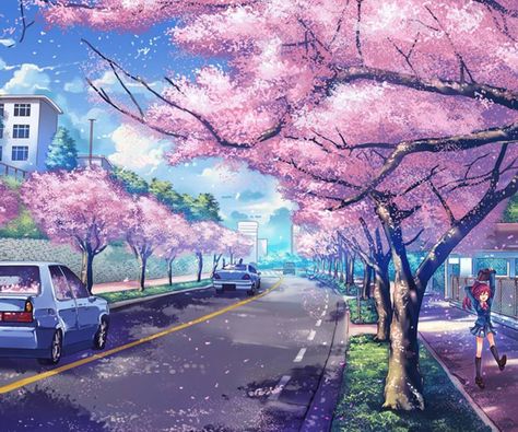 Anime Places, Anime City, Cute Laptop Wallpaper, Desktop Wallpaper Art, Scenery Background, Cute Desktop Wallpaper, Wallpaper Laptop, Japan Aesthetic, Anime Backgrounds Wallpapers