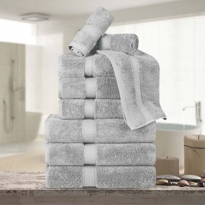 Bathing Essentials, Egyptian Cotton Towels, Bath Store, Luxury Towels, Bathroom Towel, Guest Bath, Bath Towel Sets, Blue Nile, Grey Stone