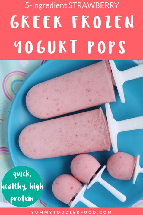 Greek Yogurt Popsicles Kids, Yogurt Breakfast Popsicles, Strawberry Frozen Yogurt Popsicles, Strawberry Yogurt Popsicles For Kids, Easy Yogurt Popsicles, Homemade Popsicles Yogurt, Homemade Popsicles With Yogurt, Frozen Fruit And Yogurt Popsicles, Frozen Healthy Popsicles