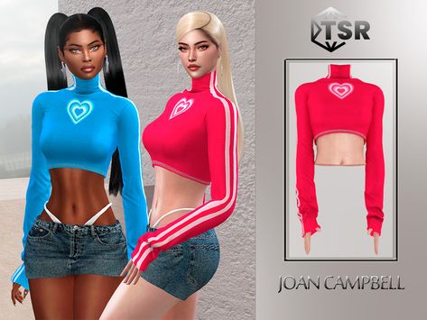 The Sims Resource - Y2K Heart Top Hydra Aesthetic, Sims 4 2000s Cc, Sims4cc Clothes, 2000s Shirts, Gta Outfits, Raven Comics, Cc Top, Carolina Dress, Y2k Heart