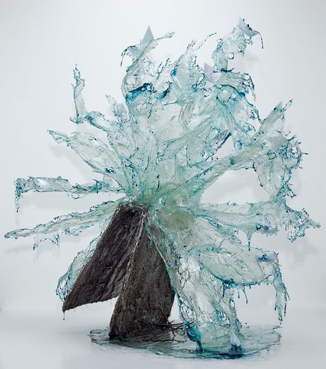 Artist Annalù Boeretto’s Explosive Liquid Sculptures Cast in Resin Glass Painted Glass Art, Bookmaking, Colossal Art, Stained Glass Ornaments, Book Sculpture, Paper Ideas, Glass Sculptures, Book Arts, Resin Sculpture