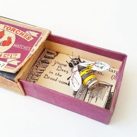 Make Some Inroads Into The World Of Matchbox Art - Bored Art Kate Kato, Crafts For Family, Altered Matchboxes, Matchbox Crafts, Bored Art, Matchbox Art, Etsy Diy, Match Box, Altered Boxes