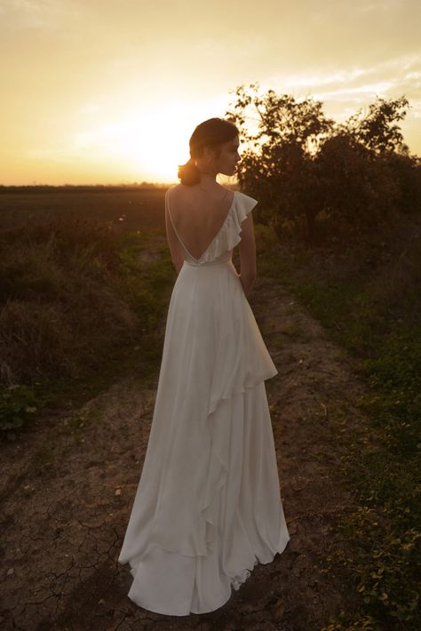 Blossom: Adi Groman Wedding Dresses 2019 | OneFabDay.com Ireland Cottegcore Wedding Dresses, Summer Wedding Cottagecore Dress, Summer Wedding Cottagecore Vintage Dress, Cottagecore Fitted Wedding Dress, Sleeveless Fairycore Wedding Dress, Cottagecore Wedding Dress, Earthy Wedding Dresses, Nature Wedding Dress, Cottagecore Wedding