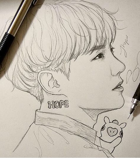 얼굴 드로잉, Kpop Drawings, Easy Drawings Sketches, Korean Art, Art Drawings Sketches Creative, Pencil Art Drawings, Bts Drawings, Sketches Easy, A Pencil