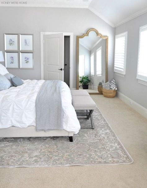 Honey We're Home: Neutral Master Bedroom Refresh Casa Vintage, Dekorasi Kamar Tidur, Trendy Bedroom, Gray Bedroom, Bedroom Refresh, Bedroom Paint, Master Bedrooms Decor, Remodel Bedroom, Beautiful Bedrooms