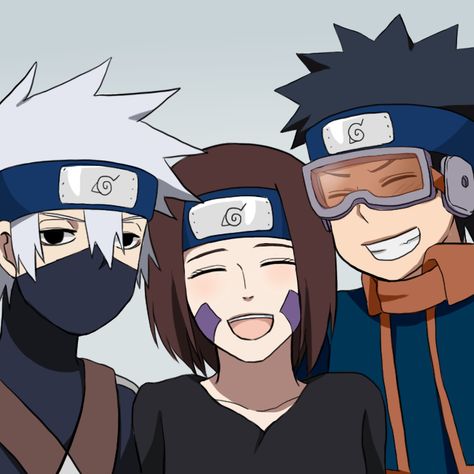 Kakashi Rin, Rin Obito, Kakashi Cosplay, Obito Rin, Kakashi Obito, Team Minato, Kakashi And Obito, Uchiha Obito, Obito Uchiha