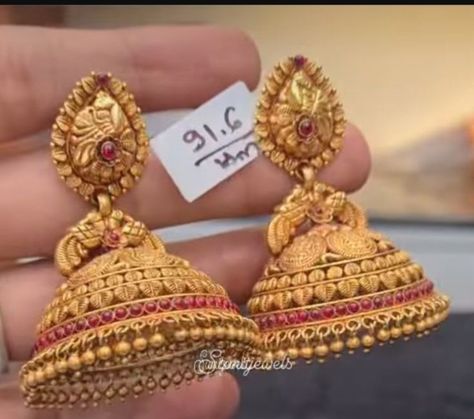 Latest Jumkas Design Gold 2022, Earrings Gold Indian Buttalu, Gold Jumkas Design Bridal, Gold Jimiki Earrings Designs, Antique Jumki Designs Gold, Latest Jhumka Designs Gold Indian, Earings Design Gold Indian Jhumka, Gold Buttalu Earrings Latest Heavy, Jhumka Designs Gold Indian