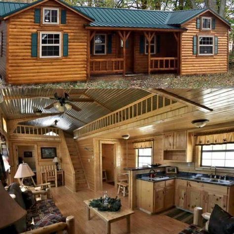 Amish Cabin Company Amish Cabins, Wood House Design, Shed House Plans, Log Cabin Ideas, Diy Tiny House, Building A Cabin, Shed To Tiny House, Cabin House Plans, Tiny Cabins