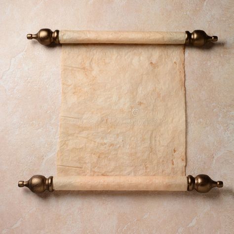 Parchment Scroll. A parchment scroll spread out on a tile surface. The paper is , #AFF, #scroll, #spread, #parchment, #Parchment, #Scroll #ad Parchment Scroll, Blank Scrolls, Cash Out, Saint Louis, Finials, Royalty Free Images, Clip Art