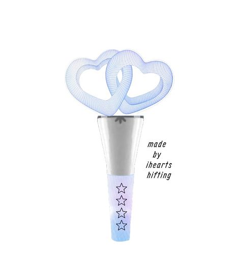 Fan Made Kpop Lightstick, Fake K Pop Group Lightstick, Custom Lightstick Kpop, Kpop Lightstick Ideas For Dr, Kpop Shifting Lightstick Ideas, Fanmade Lightstick Design Heart, Cute Lightstick Ideas, Heart Lightstick Fanmade, Blue Lightstick Fanmade