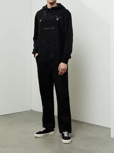 Black Overall Outfit Men, Black Boiler Suit Outfit, Boiler Suit Outfit, Overalls Outfit Men, Black Overalls Outfit, West Coast Fashion, Overall Outfit, Overalls Outfit, Coast Style