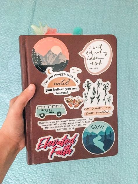 Stickers Jesus, The Great I Am, Bible Journal Notes, Bible Ideas, Inspire Bible Journaling, Bible Cover, Bible Time, Christian Stickers, Bible Notes