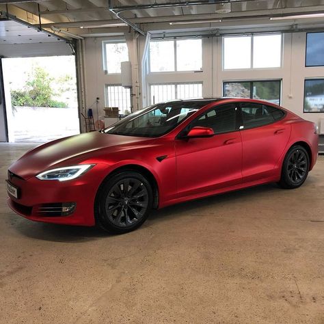 TeckWrap Official on Instagram: “TeckWrap VCH401N Crimson Red satin chrome Credits to @wrapzone 👏 Learn more about vinyl wraps at www.teckwrap.com” Dark Red Car, Wrapped Trucks, Matte Red Car, Black Cherry Car Wrap, Red Car Wrap, Tesla Model Y Red, Black And Red Car Wrap, Matte Red Car Wrap, Satin Dark Grey Wrap Car