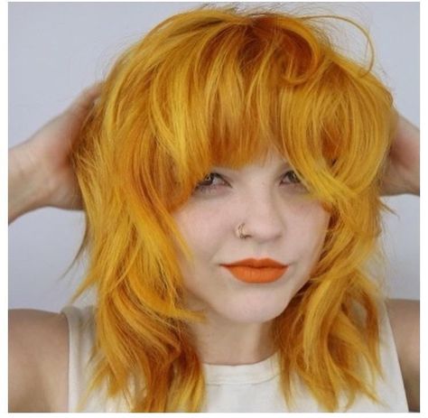 Angelo Seminara, Long Bob Haircut With Layers, Yellow Hair Color, Medium Hairstyle, Hair Color Orange, Long Bob Haircuts, Colour Ideas, Yellow Hair, Short Hairstyle