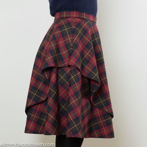 Flannel Skirt Pattern, Plaid Skirt Pattern, Wool Skirt Pattern, Sewing Wardrobe, Practical Crochet, Wrap Skirt Pattern, Skirt Pattern Free, Flannel Skirt, Women's Sewing Pattern