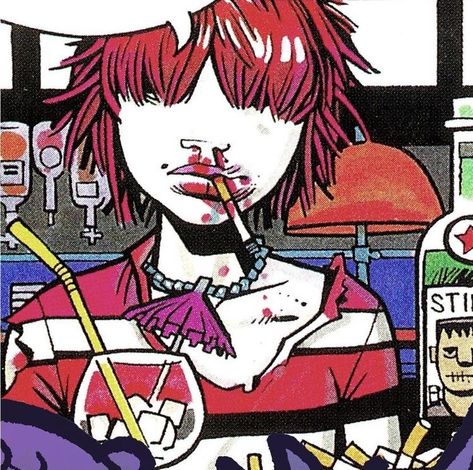 Jamie Hewlett Art, Jamie Hewlett, Gorillaz Art, Icons Pfp, Gorillaz, Red Hair, A Girl, Red, Hair