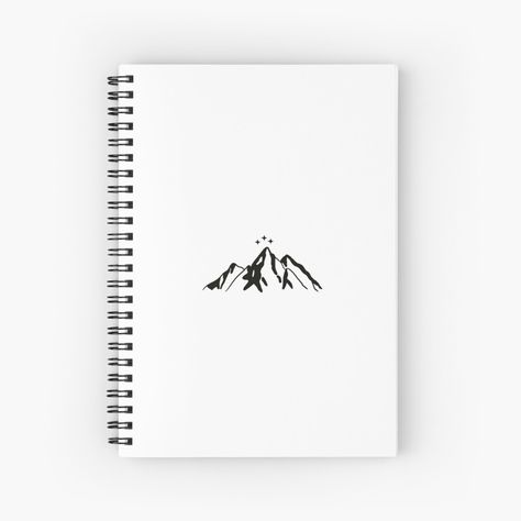 Ramiel Mountain, Velaris City Of Starlight, Mystical Tattoos, City Of Starlight, Bookish Merch, Night Court, Line Graphs, Notebook Design, Paper Stock