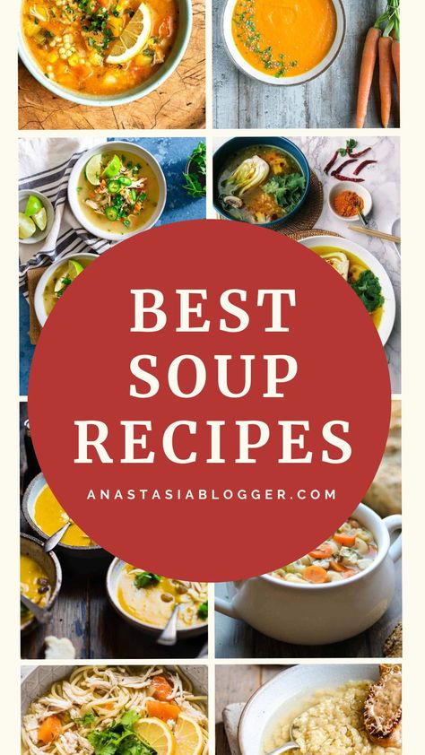 Looking for some great soup recipes good for the cold time and flue season? Check this collection of healthy and comforting soup recipes! Homemade Soup Recipes For Sickness, Best Soup Recipes When You're Sick, Quick Easy Soup When Sick, Best Soup For When You Are Sick, The Best Soup When Youre Sick, Fancy Soup, Protein Bowl Recipes, Chicken Lime Soup, Herbal Chicken Soup