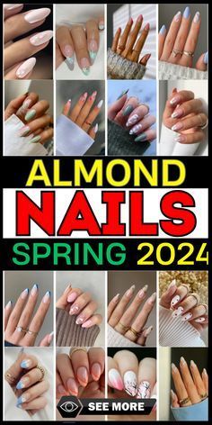 Discover beautiful and romantic nail art designs for Valentine's Day to add a touch of love to your manicure. Almond Nail Trends, Spring Almond Nails, Pastel Pink Nails, Pastel Trends, Long Almond Nails, Sunset Hues, Short Almond Nails, Nail Trend, Spring Nail Colors