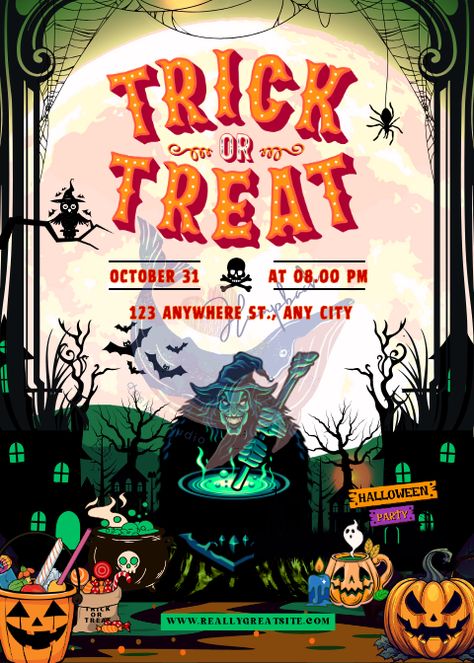 Invite your friends and family to a spooky night of trick-or-treating with our Halloween Trick Or Treat Invitation design. Download now to make your Halloween event unforgettable!#HalloweenInvitation, #TrickOrTreat, #HalloweenEvent, #SpookyNight, #HalloweenParty, #HalloweenCelebration, #PartyInvitation, #HalloweenIdeas, #HalloweenDecorations, #HauntedHouseParty, #HalloweenNight, #ScaryParty, #HappyHalloween Halloween Invitation Template, Haunted House Party, Spooky Night, Halloween Invitation, Pumpkin Painting, Halloween Event, Halloween Invitations, Halloween Trick Or Treat, Halloween Celebration