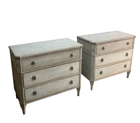 Balsamo Antiques | 1870c Swedish Pair Gustavian Style Commodes Swedish Gustavian Style, Gustavian Style, Modern Bedroom Design, Contemporary Decor, Modern Bedroom, Bedroom Design, Bedroom, The Originals, Music