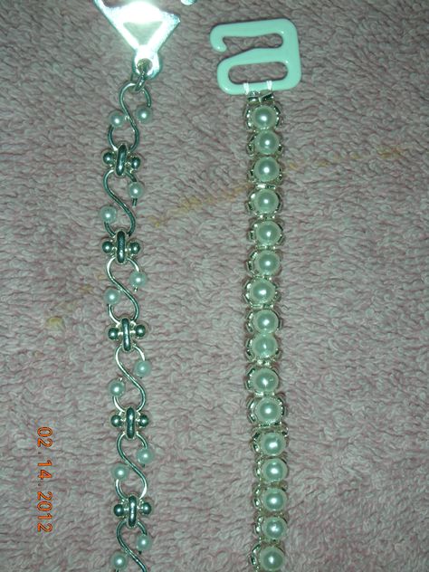 Decorative bra straps.  Pearls $15 Diy Tops, Altered Couture, Bra Strap, Bra Straps, Dessert Ideas, Wearable Art, Diy Clothes, Diy Decor, Beaded Bracelets