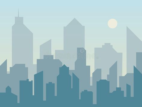 Minimalist Cityscape Art, 2d City Background, City Silhouette Illustration, Flat City Illustration, Flat Illustration City, Vector Illustration Background, City Sillouhette, Skyline Reference, City View Illustration