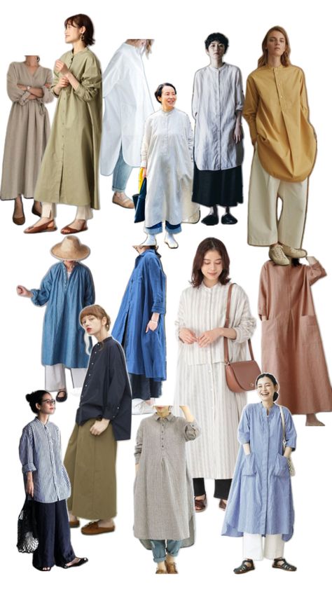 Long linen tunics in earthy colour Linen Modest Outfits, Modest Minimalist Outfits, Japanese Modest Fashion, Long Tunic Hijab, Long Tunic Outfit, Japanese Linen Fashion, Tunic Hijab Style, Modest Hijabi Fashion, Japanese Style Outfits