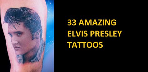 amazing-elvis-presley-tattoos Elvis Portrait Tattoo, Elvis Tattoo Ideas Small, Elvis Lyrics Tattoo, Elvis Presley Tattoo Ideas Small, Elvis Tattoo For Women, Elvis Tattoo Ideas, Elvis Inspired Tattoos, Elvis Presley Tattoos, Elvis Lyrics