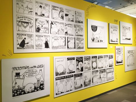 The unprecedented Moomin comic strips exhibition introduces the world of Moomins through 280 items - Moomin Moomin Comic, Moomin Mugs, Surealism Art, Museum Exhibition Design, Design Comics, Tove Jansson, City Museum, Exhibition Display, Comic Drawing