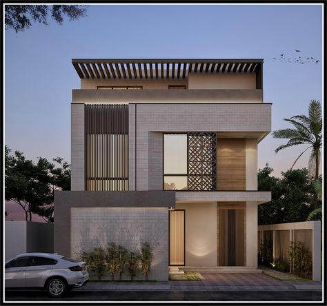 Modern Bungalow Exterior, Facade Architecture Design, Bungalow Exterior, Modern Villa Design, Modern Bungalow House, Modern Exterior House Designs, Architect Design House, Modern House Facades, Architecture Model House