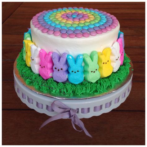 Bunny Peep Cake Peep Cake, Easter Cake Designs, Easter Themed Cakes, Kite Party, Peeps Cake, Bunny Peeps, Soda Floats, Easter Party Food, Buttercream Cake Designs