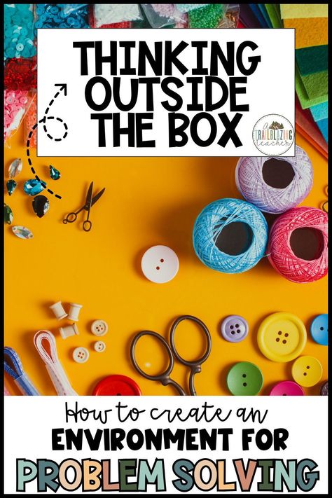 Using creative thinking activities with students is a great way to encourage problem solving, teamwork, and outside of the box thinking. Learn how to create an environment for both creative thinking and problem solving! Through collaboration and reflection, students be encouraged to explore, embrace diverse thinking, and celebrate the creative journey. Creative Thinking Activities, Cooperative Learning Groups, Classroom Organization Elementary, Thinking Maps, Problem Solving Activities, Growth Mindset Posters, Creative Problem Solving, Teacher Created Resources, Inspire Students