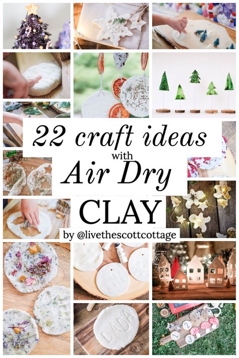 Homemade Clay Gift Ideas, Decoupage On Air Dry Clay, Simple Air Dry Clay Projects, Air Dry Clay Christmas Gifts, Clay Gifts For Dad, Clay Gifts For Mom, How To Glaze Air Dry Clay, Air Dry Clay Projects Christmas, Simple Air Dry Clay Ideas