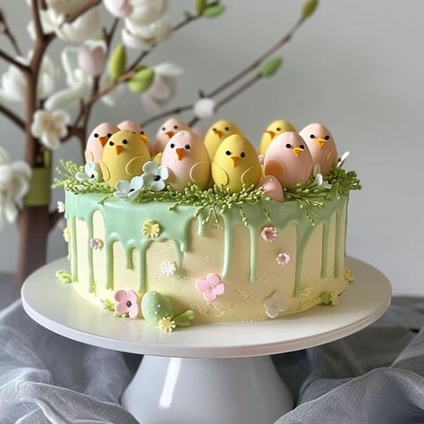 Sugarland Treats Martha Stewart Easter, Easter Nest Cake, Nest Cake, Egg Cake, Bird Cakes, Cartoon Cake, Animal Cakes, Easter Cake, Creative Birthday Cakes