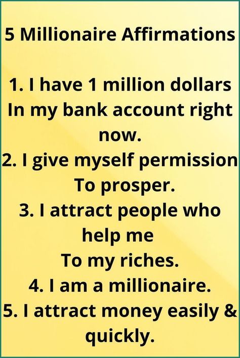 Attraction Affirmations Millionaire Affirmations, Visualization Board, Money Manifest, Affirmation Daily, Money Affirmation, 1 Million Dollars, Lucky Wallpaper, Vision Board Affirmations, Money Manifestation