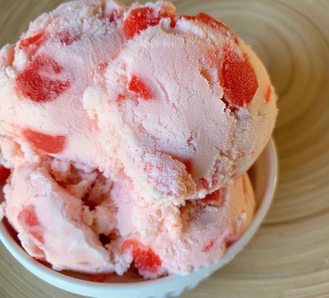 Cherry Ice Cream Ninja Creami, Cherry Nut Ice Cream Recipe, Homemade Cherry Ice Cream, Cherry Vanilla Ice Cream, Cherry Ice Cream Recipe, Bubble Gum Ice Cream, Sweetened Condensed Milk Recipes, Best Homemade Ice Cream, Ice Cream Recipes Machine