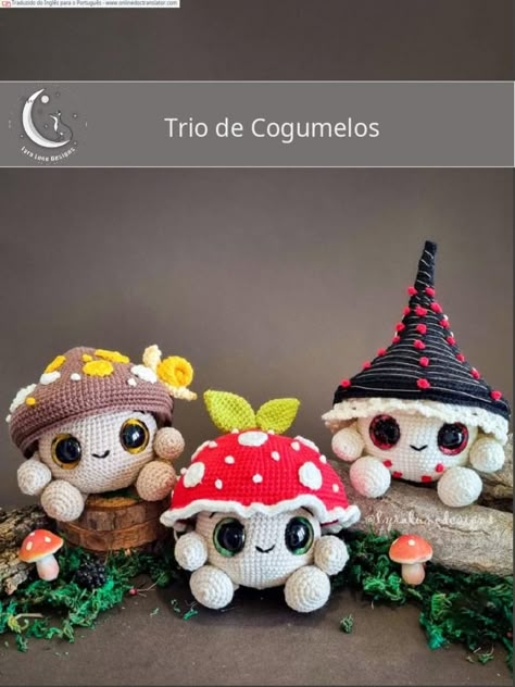 Mushroom Amigurumi, Crochet Unicorn Hat, Mushroom Crochet, Crochet Stuffies, Unicorn Hat, Crochet Mushroom, Crochet Unicorn, Crochet Food, Crochet Tutorials