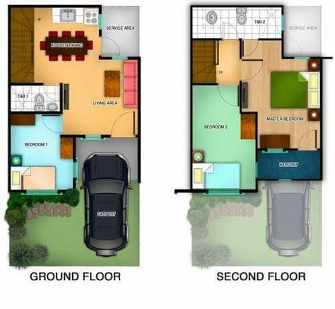 House Design With Garage, Cavite Philippines, House Plans 2 Storey, Two Storey House Plans, House And Lot, 2 Storey House Design, 2 Storey House, Town Home, Two Storey House