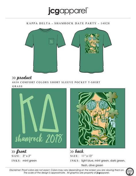 Kappa Delta Shamrock, Aphi Merch, Sorority Bid Day, Fraternity Shirts, Sorority Tshirts, Greek Sorority, Custom Design Shirts, Greek Apparel, Kappa Delta