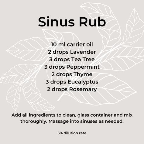 I don't know about you, but sometimes I get sinus pain and a sinus headache that I just can't get rid of. This recipe for a sinus rub is great for opening up the sinuses and relieving sinus pain and pressure. I always make sure to have this on hand during the fall and winter months! #healingscents #aromatherapy #wellness #natural #essentialoils #breatheeasy #respiratorysystem #respiratoryeos #eucalyptus #peppermint #sinusproblems #chestcolds #coldandflu #naturalhealthcare #naturalremedies Sinus Infection Relief Essential Oils Diffuser, How To Get Rid Of Sinus Headache, Essential Oils Sinus Infection, Sinus Infection Relief How To Get Rid, Sinus Congestion Diffuser Blend, Oils For Sinus Pressure, Essential Oils For Sinus Pressure, Sinus Infection Essential Oils, Sinus Relief Essential Oils