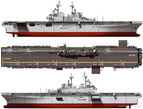 Us Amphibious Assault Ships | ... > Ships > Ships (US) > USS LHD-1 Wasp [Amphibious Assault Ship Helicopter Carrier, Ship Drawings, Uss Wasp, Scale Model Ships, Vehicle Reference, Us Navy Ships, Military Drawings, Bataan, Iwo Jima