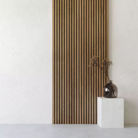 Oak Effect Slat Wall Panels | Wall Slats | Cut My Plastic Slat Panelling, Wall Slats, Charcoal Walls, Wood Slat Wall, Wood Supply, Tropical Living, Wall Panelling, Panels Wall, Modern Tropical