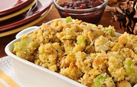 Paula Deen's Chicken And Dressing Recipe Amish Dressing Recipe, Dressing Casserole, Chicken And Dressing, Cornbread Biscuits, Chicken And Dressing Casserole, Cornbread Stuffing Recipes, Chicken Dressing, Cornbread Dressing Southern, Paula Dean