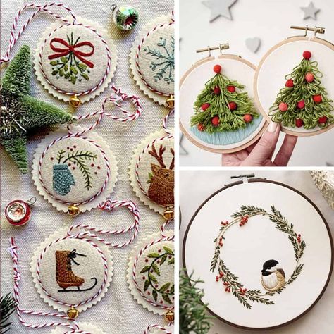 Best embroidery patterns for your Christmas stitching. Thread your needle and start creating something extra cute for your dear ones!