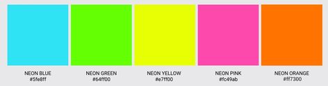 Cool Color Palettes, Yellow Color Palette, Cool Color Palette, Color Palette Yellow, Style Mood Board, Current Styles, Neon Color, Make Color, Neon Blue